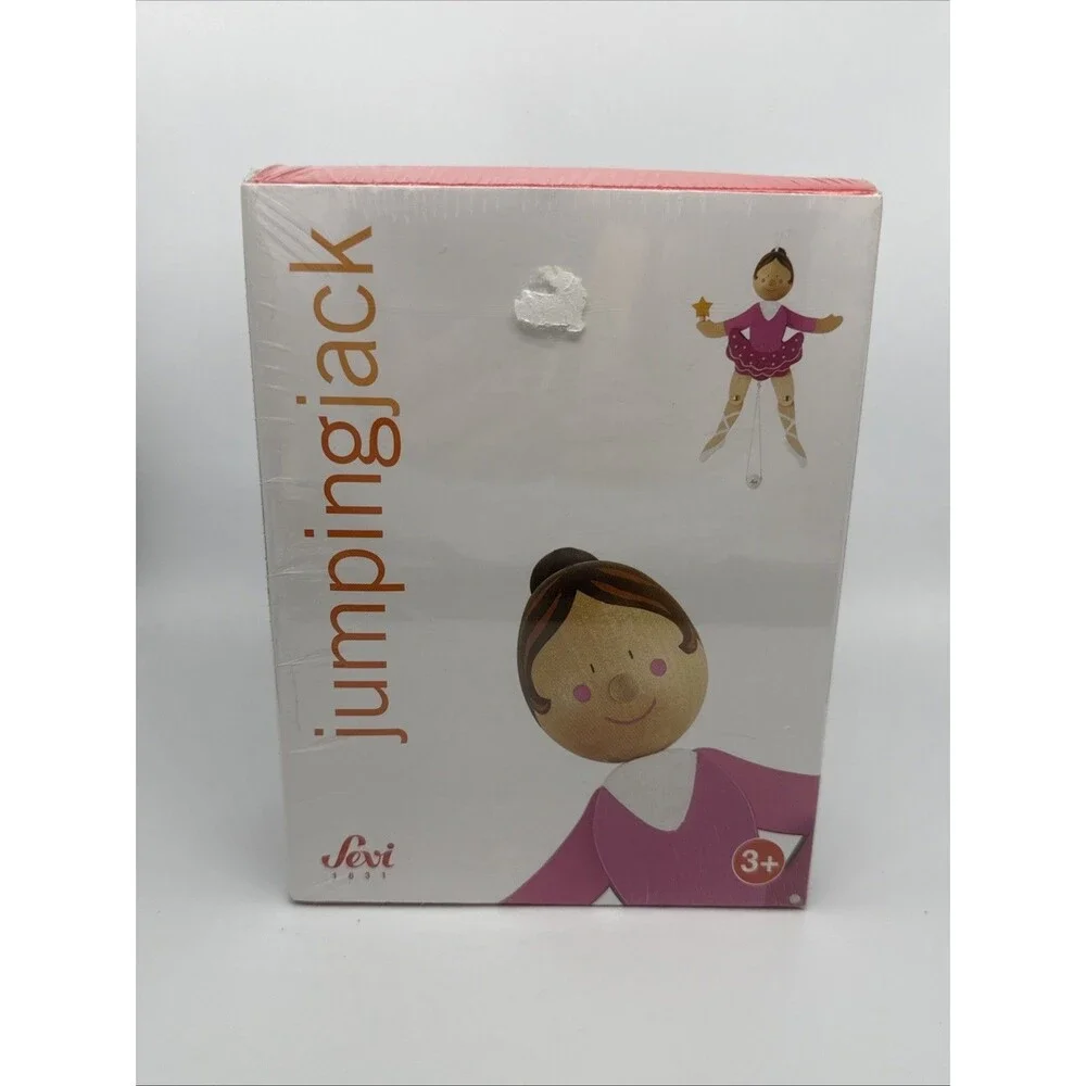 SEVI ITALY Wooden Ballerina Dancer Figure Vintage Pull String Puppet Toy 81523